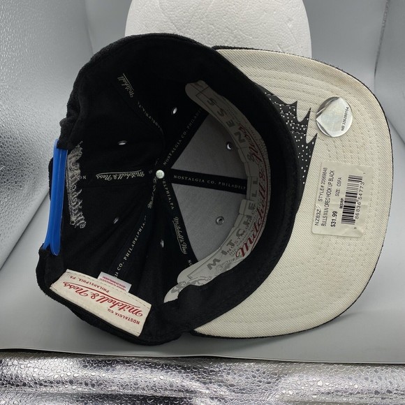 Chicago Bulls Jordan Oreo 5 Suede Mitchell and Ness Snapback Hat Vintage - Picture 6 of 7